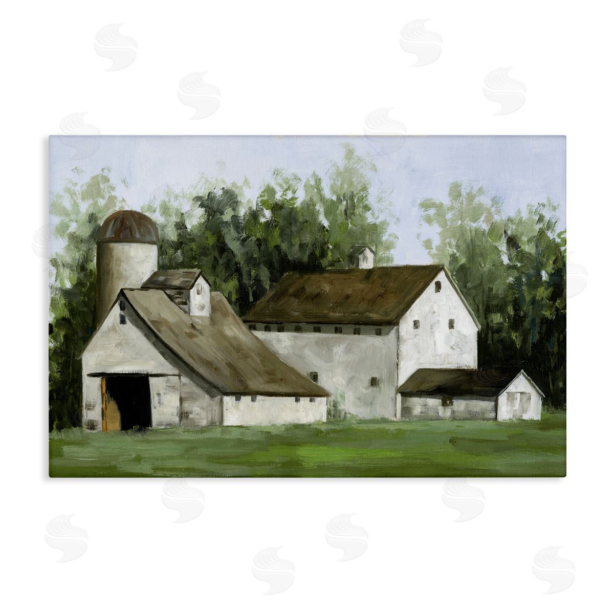 White Barn Farmhouse Canvas Wall Art, Home Decor by White Ladder