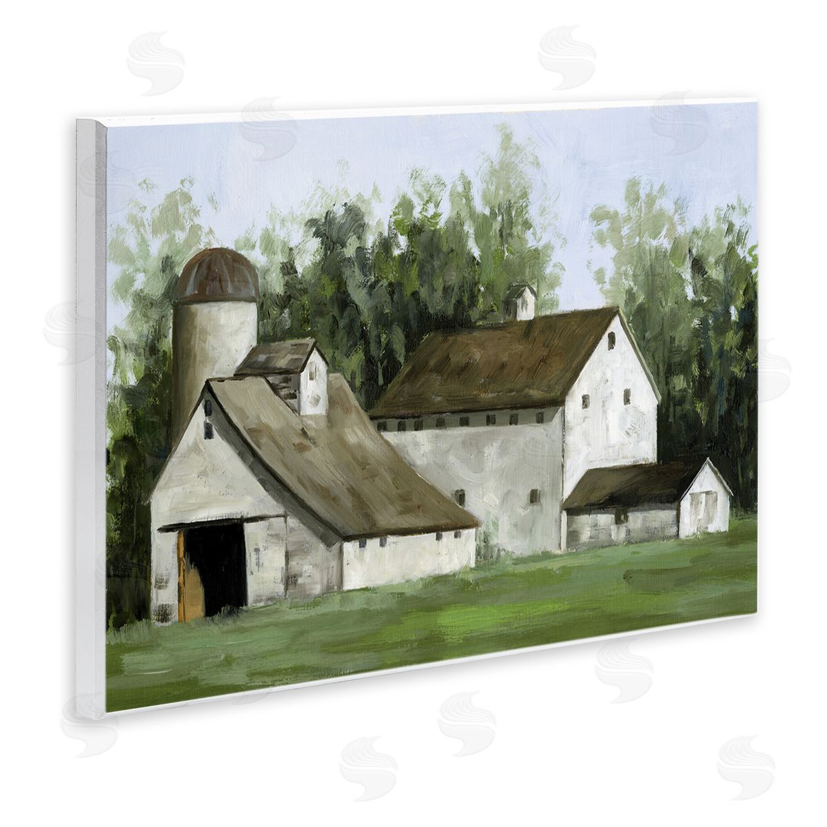 White Barn Farmhouse Wood Plaque Wall Art, Home Decor by White Ladder