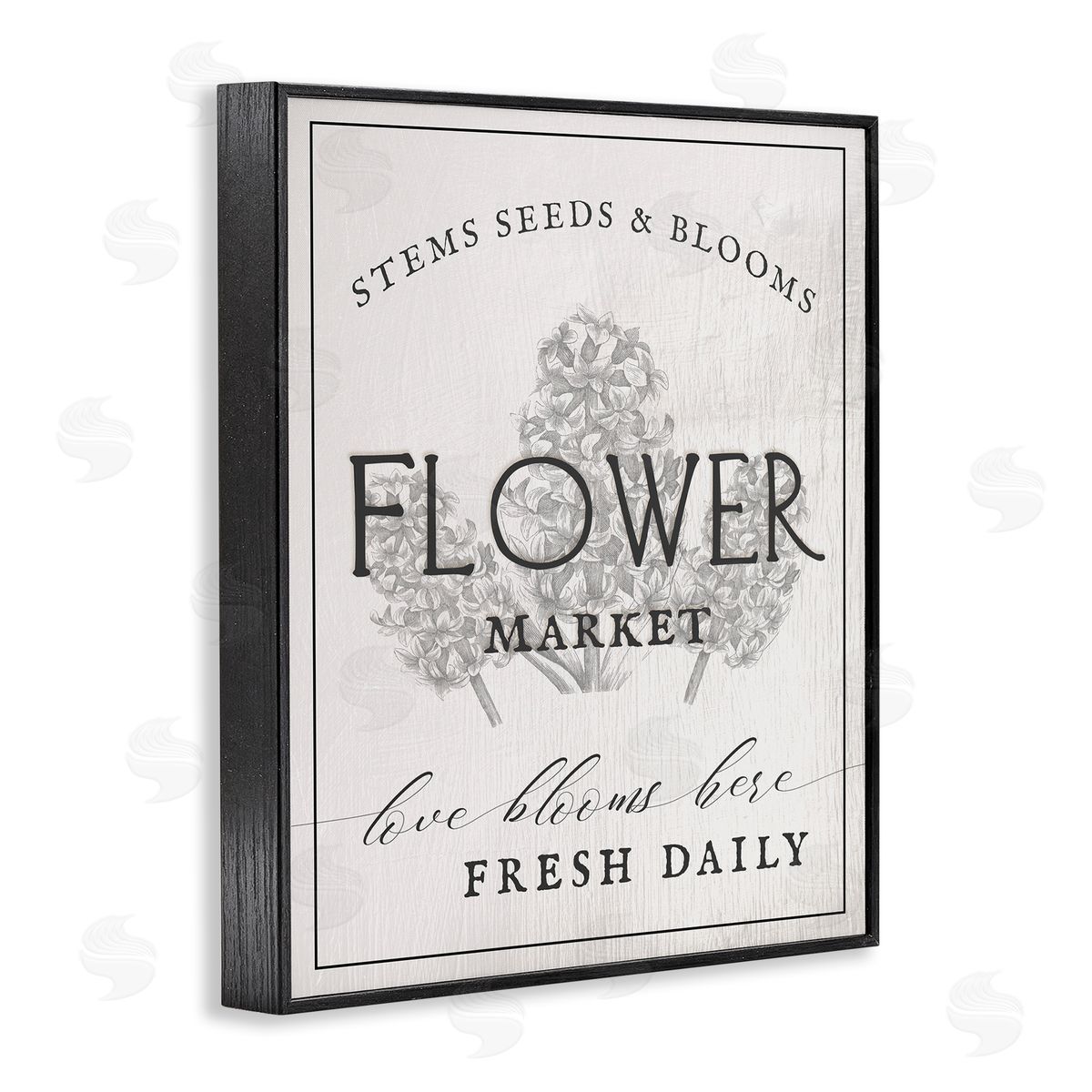 Flower Blooms Market Black Frame Print Wall Art, Home Decor by Ziwei Li