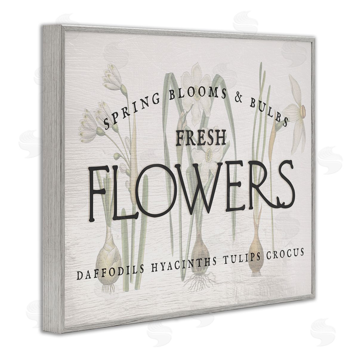 Fresh Flowers Market Grey Frame Print Wall Art, Home Decor by Ziwei Li