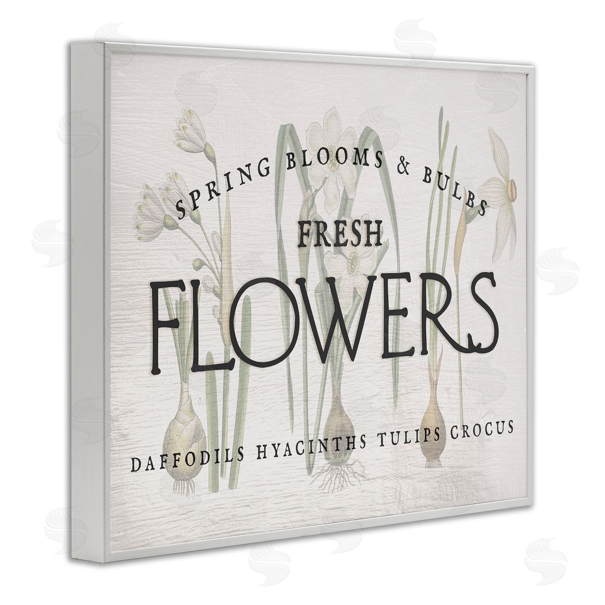 Fresh Flowers Market White Frame Print Wall Art, Home Decor by Ziwei Li