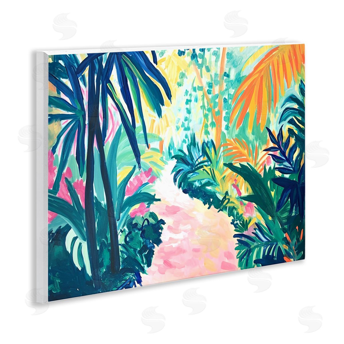 Garden Of Bright Color Wood Plaque Wall Art, Home Decor by Ramona Murdock