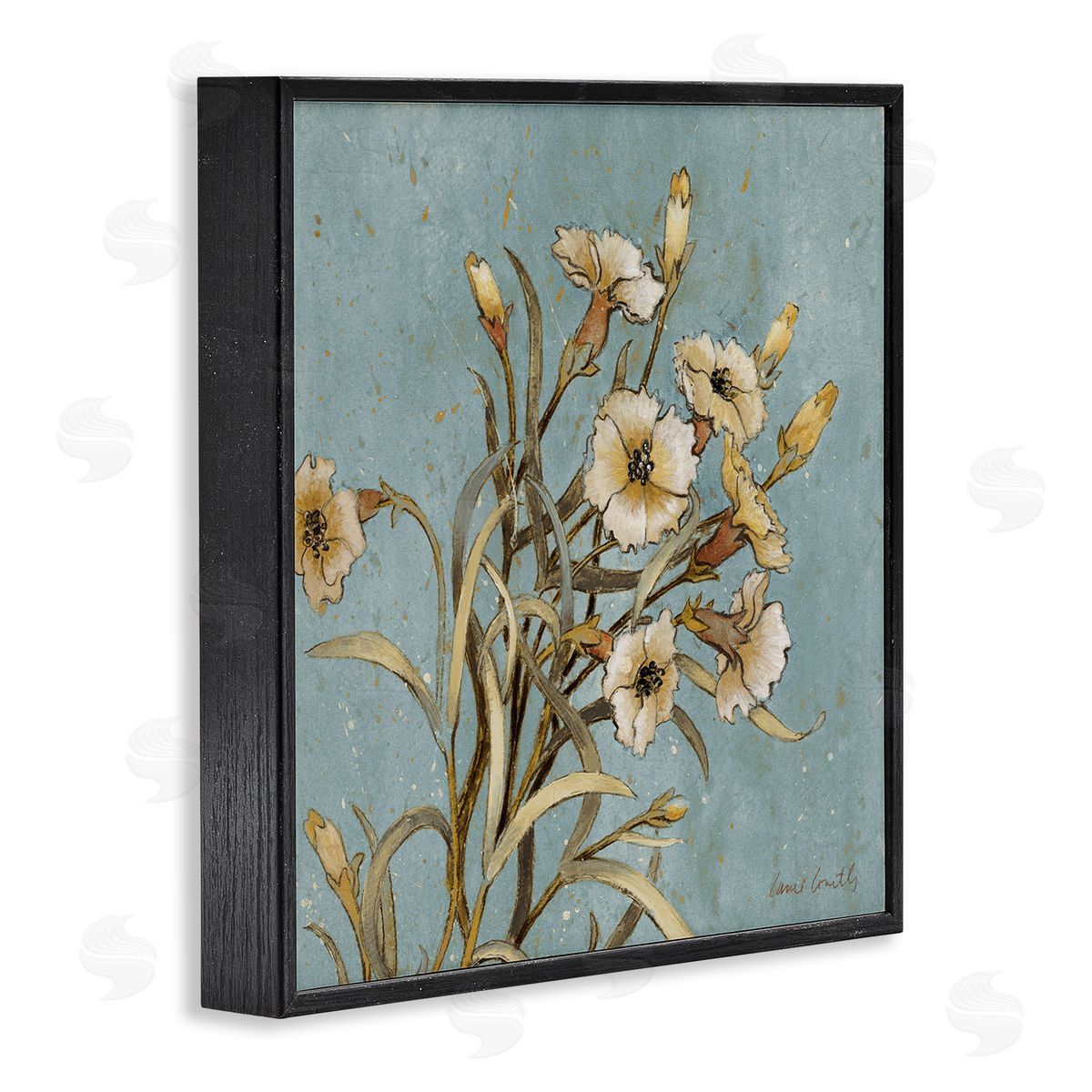Natural Blooming Buds Black Frame Print Wall Art, Home Decor by Lanie Loreth