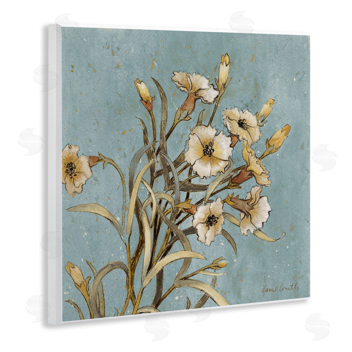 Natural Blooming Buds Wood Plaque Wall Art, Home Decor by Lanie Loreth