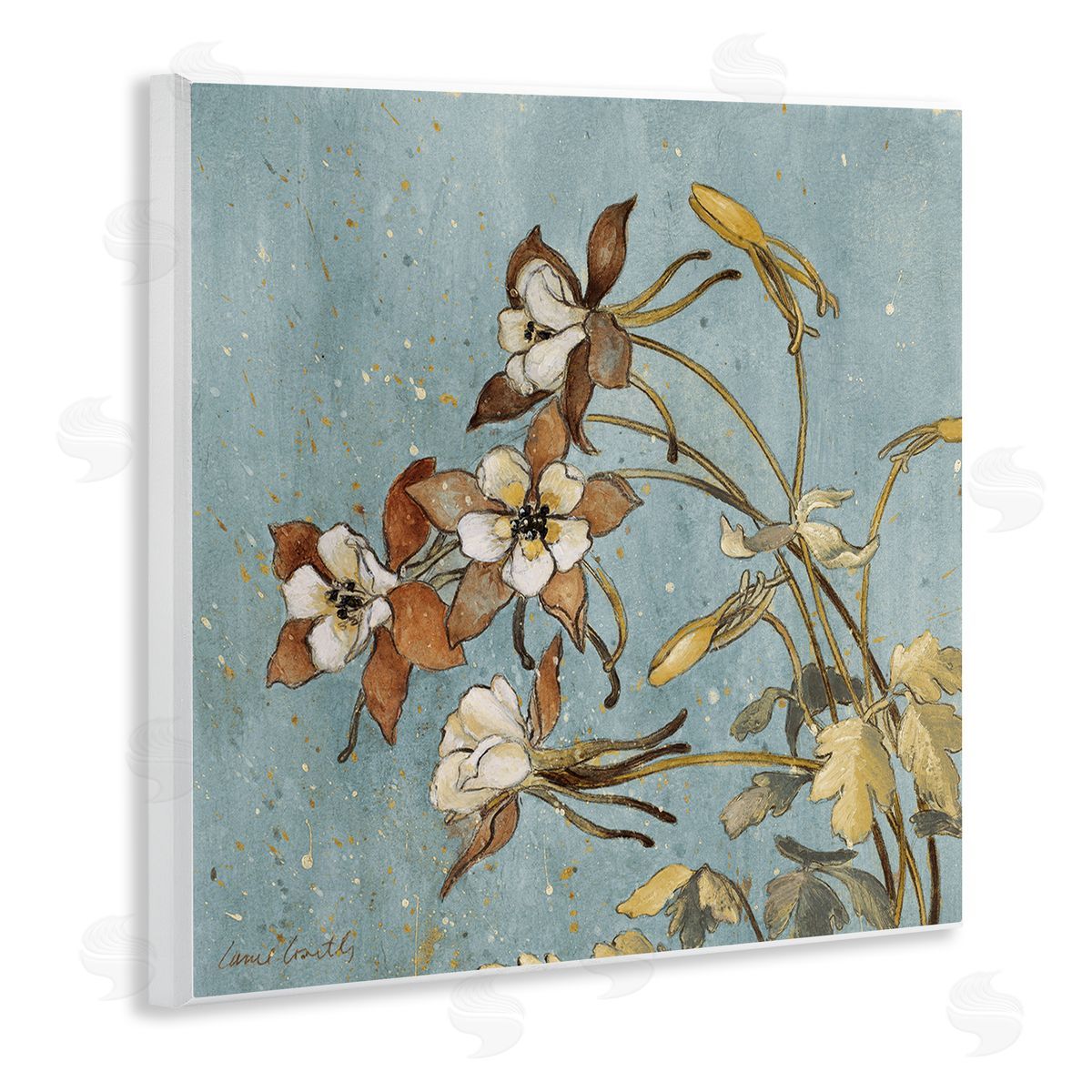 Rustic Blooming Buds Wood Plaque Wall Art, Home Decor by Lanie Loreth