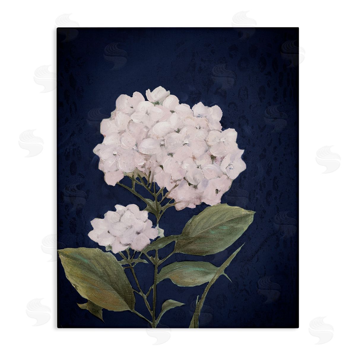 White Hydrangea Blossom Canvas Wall Art, Home Decor by Patricia Pinto