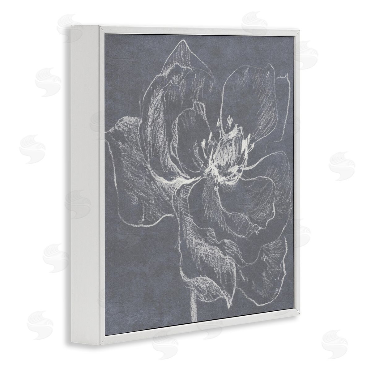 Lanie Loreth Magnolia Doodle Outline White Framed Giclee Wall Art Print