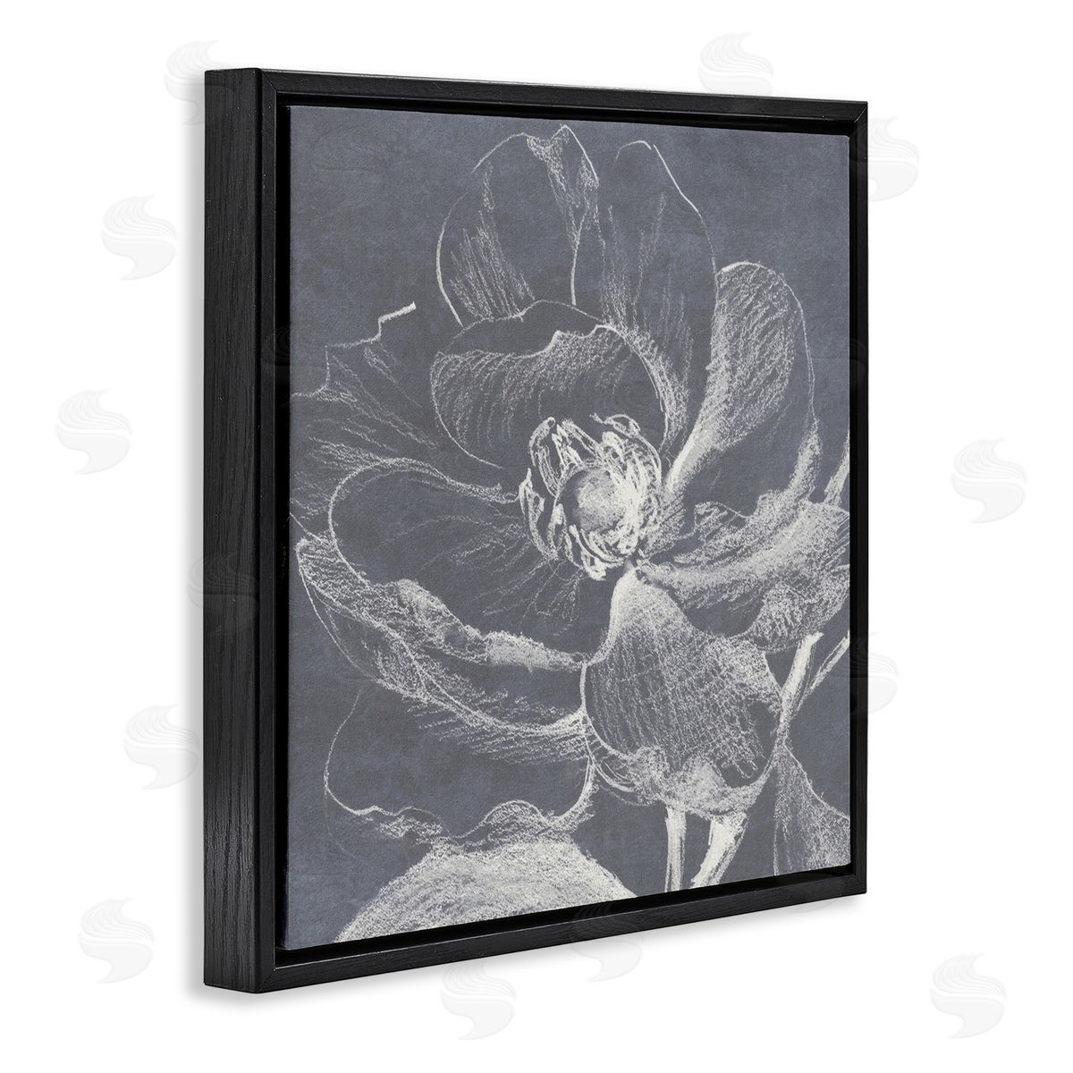 Lanie Loreth Magnolia Sketch Impression Black Floating Frame Canvas Wall Art Print