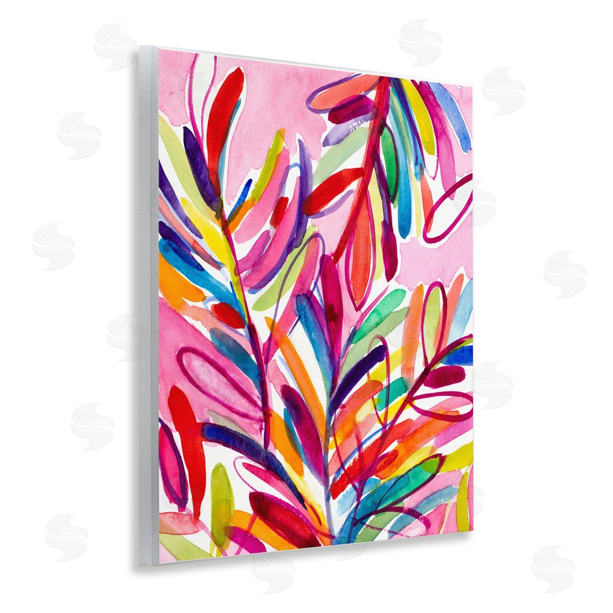 Bold Tropical Leaves Wood Plaque Wall Art, Home Decor by Lanie Loreth