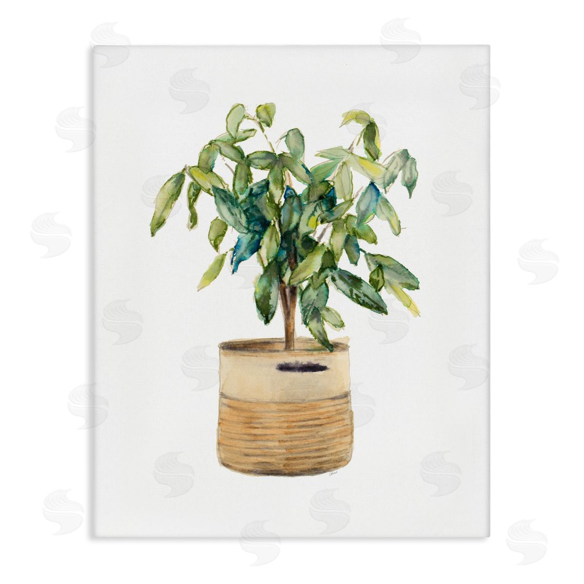 Potted Plant Greenery Canvas Wall Art, Home Decor by Lanie Loreth
