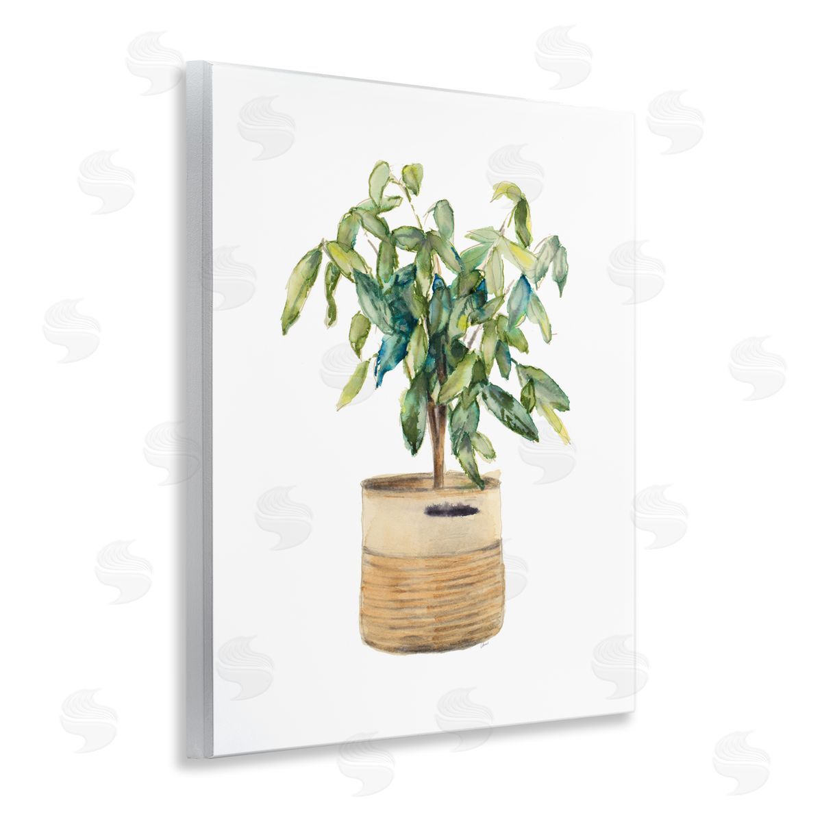 Potted Plant Greenery Wood Plaque Wall Art, Home Decor by Lanie Loreth