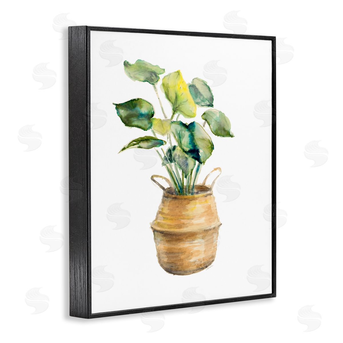 Plant In Pottery Black Frame Print Wall Art, Home Decor by Lanie Loreth