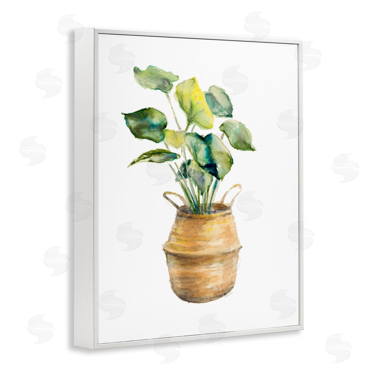 Plant In Pottery White Frame Print Wall Art, Home Decor by Lanie Loreth