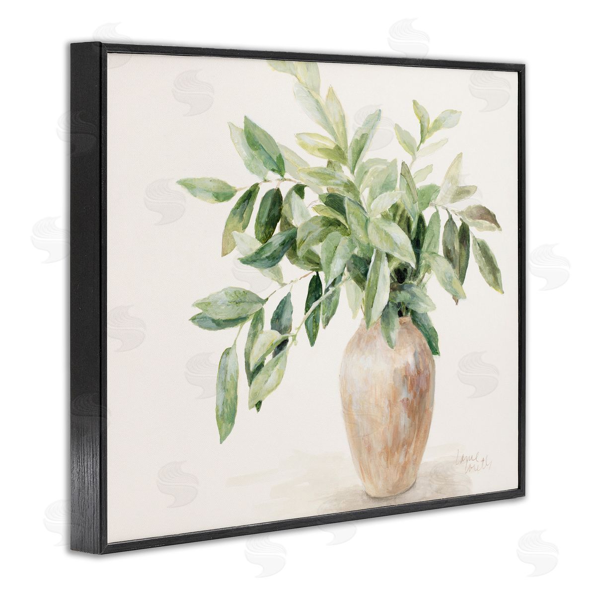Ivy Potted Plant Black Frame Print Wall Art, Home Decor by Lanie Loreth
