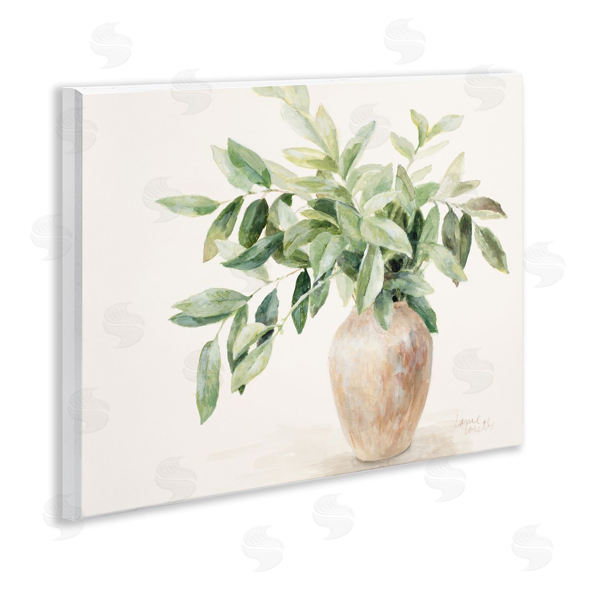 Ivy Potted Plant Wood Plaque Wall Art, Home Decor by Lanie Loreth