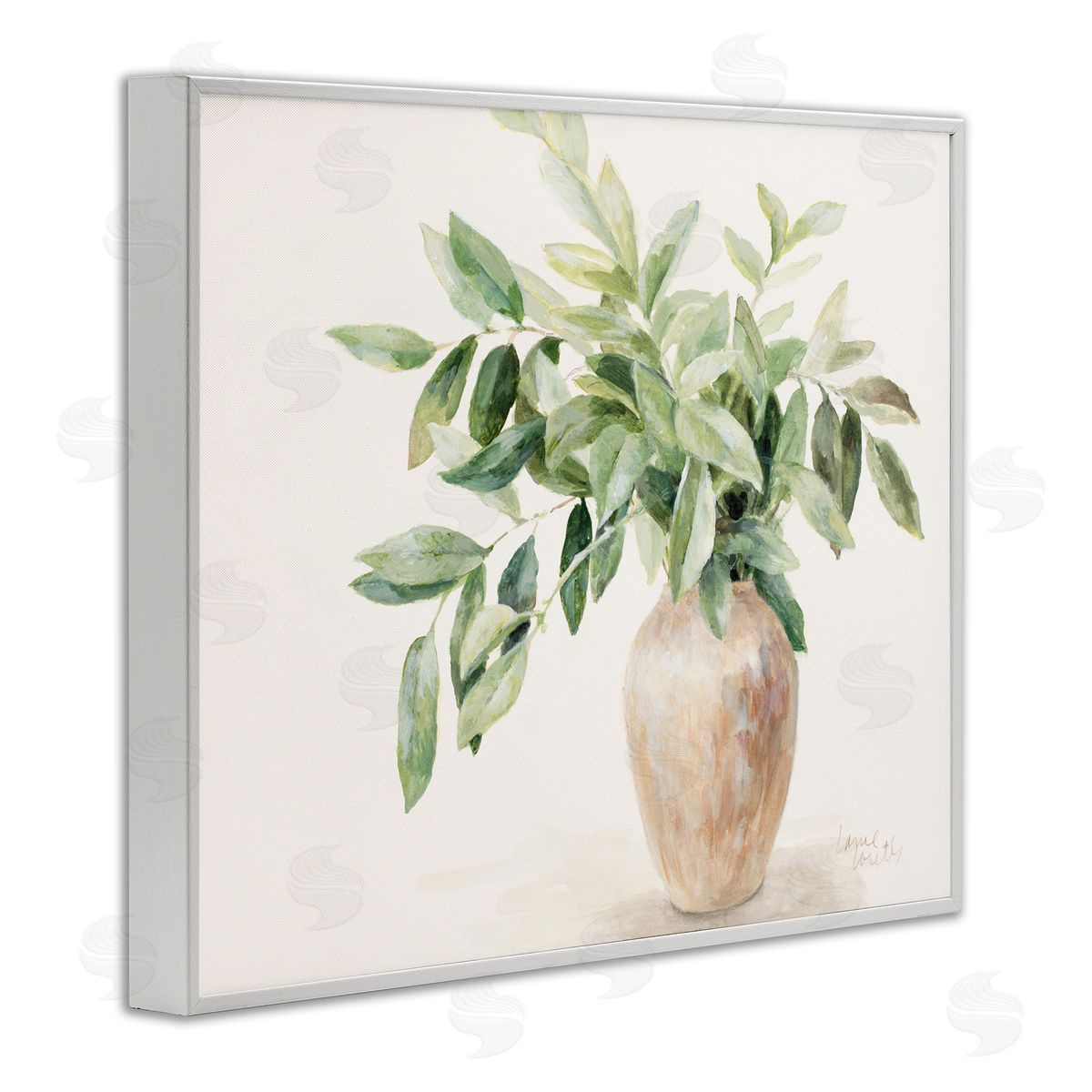 Ivy Potted Plant White Frame Print Wall Art, Home Decor by Lanie Loreth