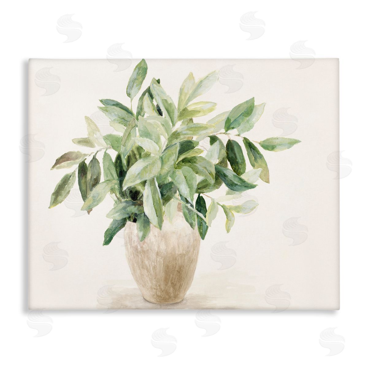 Neutral Potted Plant Canvas Wall Art, Home Decor by Lanie Loreth