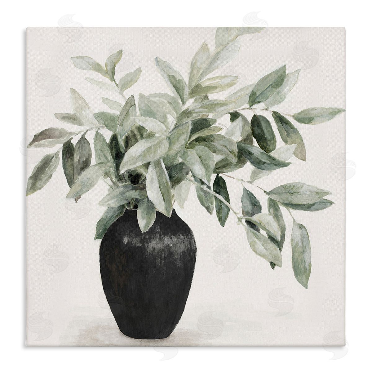 Plant in Black Vase Canvas Wall Art, Home Decor by Lanie Loreth