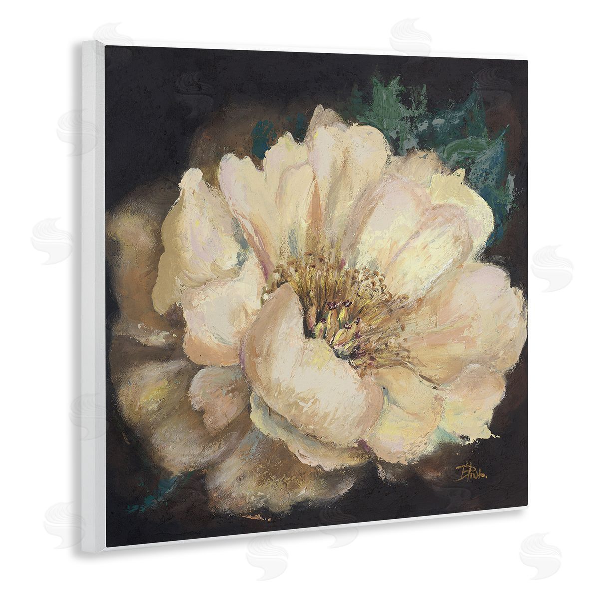 Blooming White Magnolia Wood Plaque Wall Art, Home Decor by Patricia Pinto