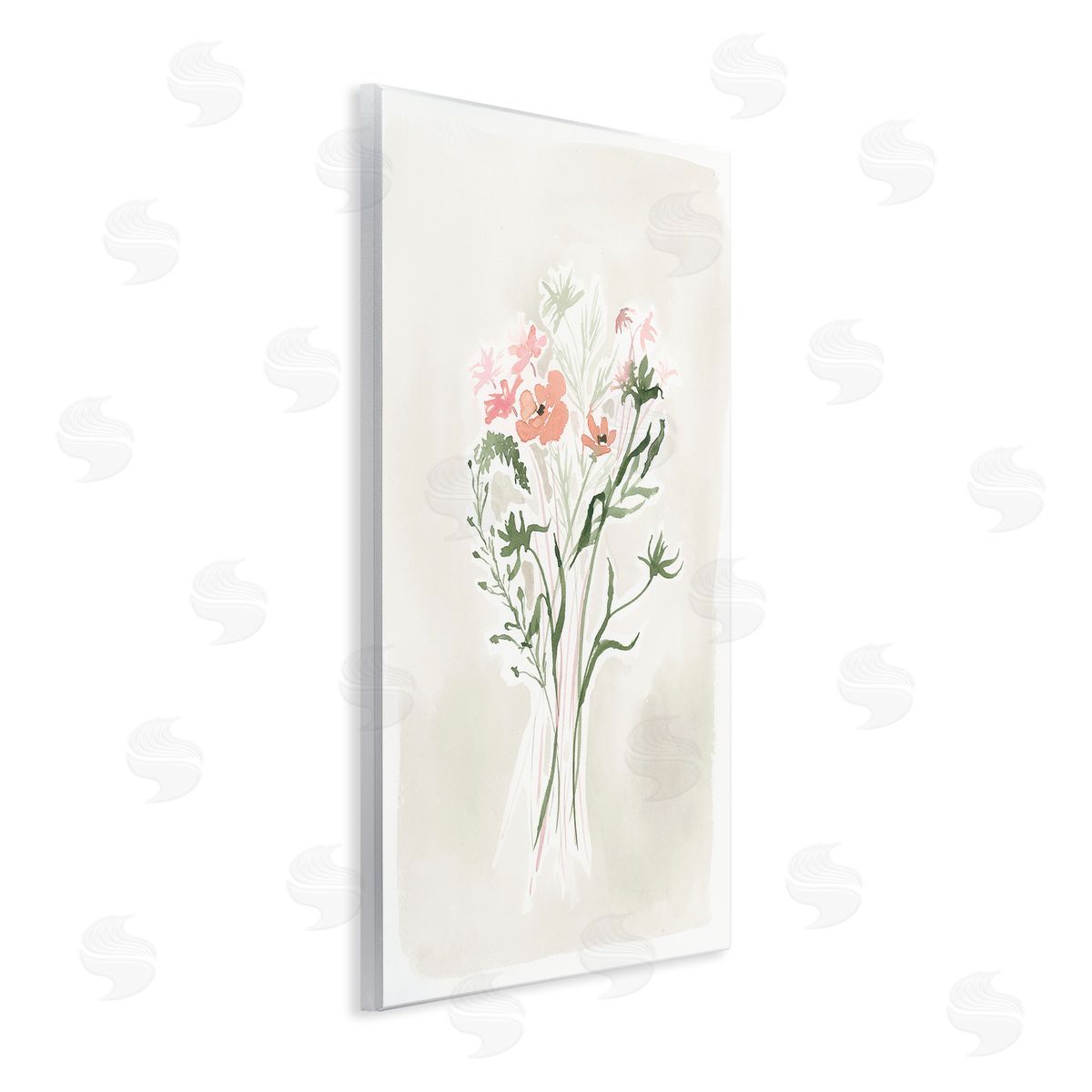 Subtle Pastel Blooms Wood Plaque Wall Art, Home Decor by Lucille Price