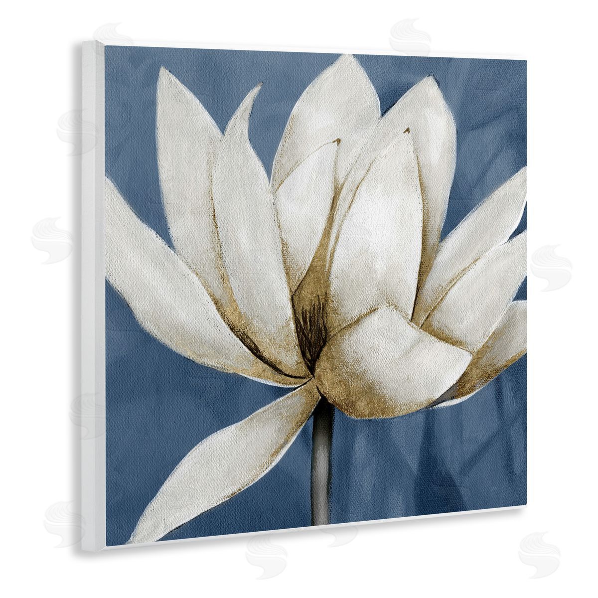 White Lotus Blooms Wood Plaque Wall Art, Home Decor by Carol Robinson