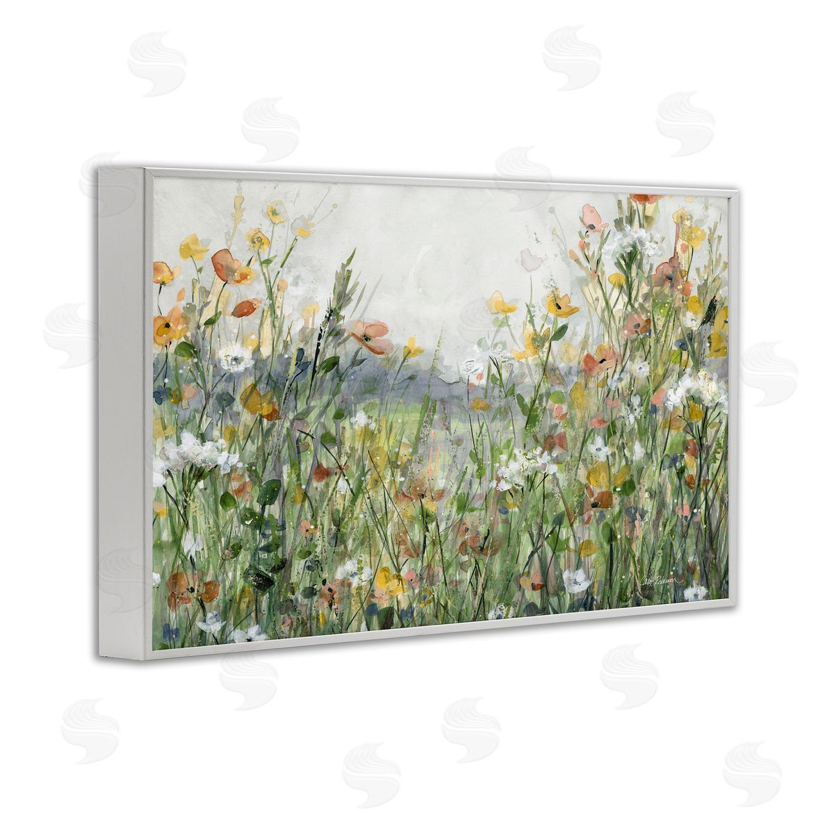 Quiet Natural Meadow White Frame Print Wall Art, Home Decor by Carol Robinson