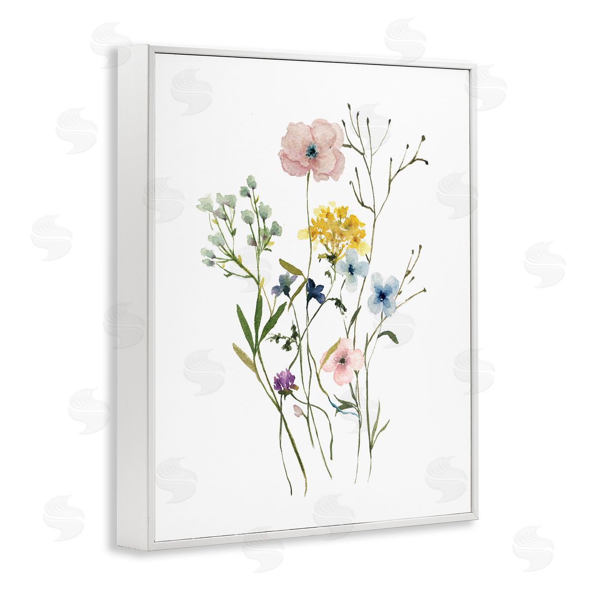 Wild Country Blooms White Frame Print Wall Art, Home Decor by Livi Finn