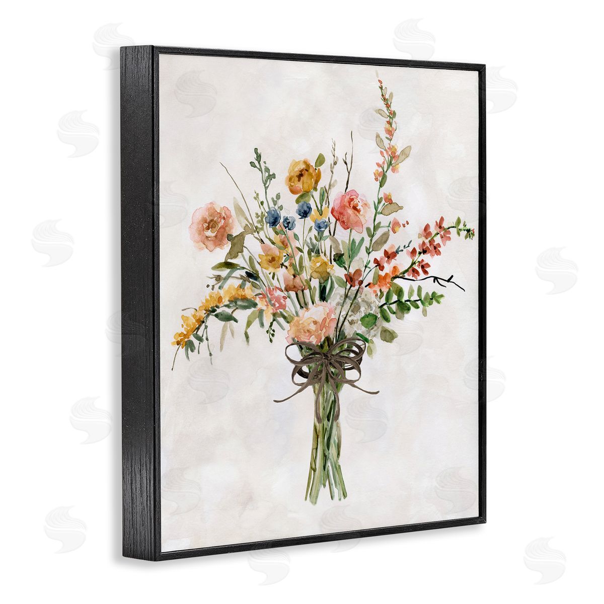 Charming Bright Bouquet Black Frame Print Wall Art, Home Decor by Carol Robinson