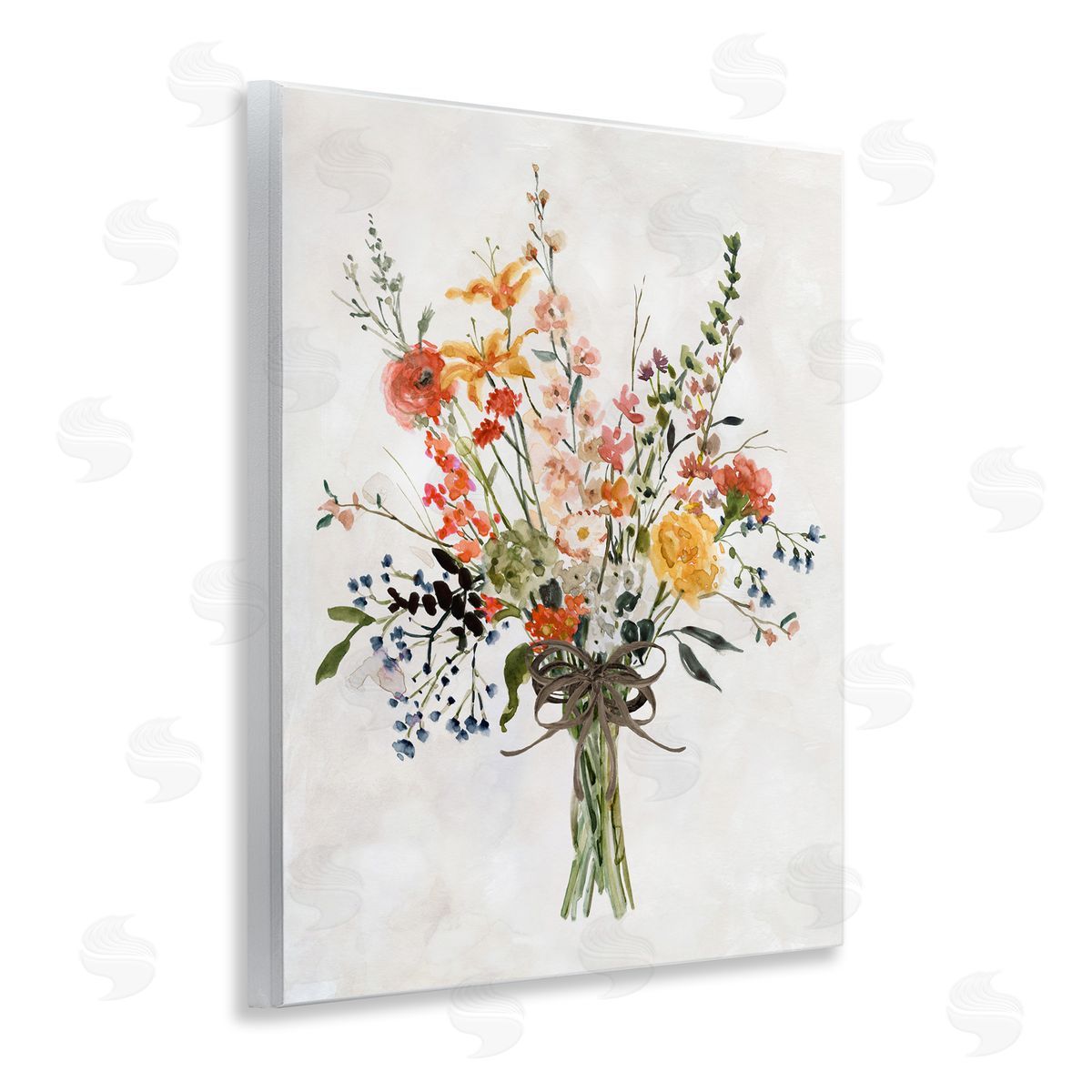 Enchanting Floral Bouquet Wood Plaque Wall Art, Home Decor by Carol Robinson