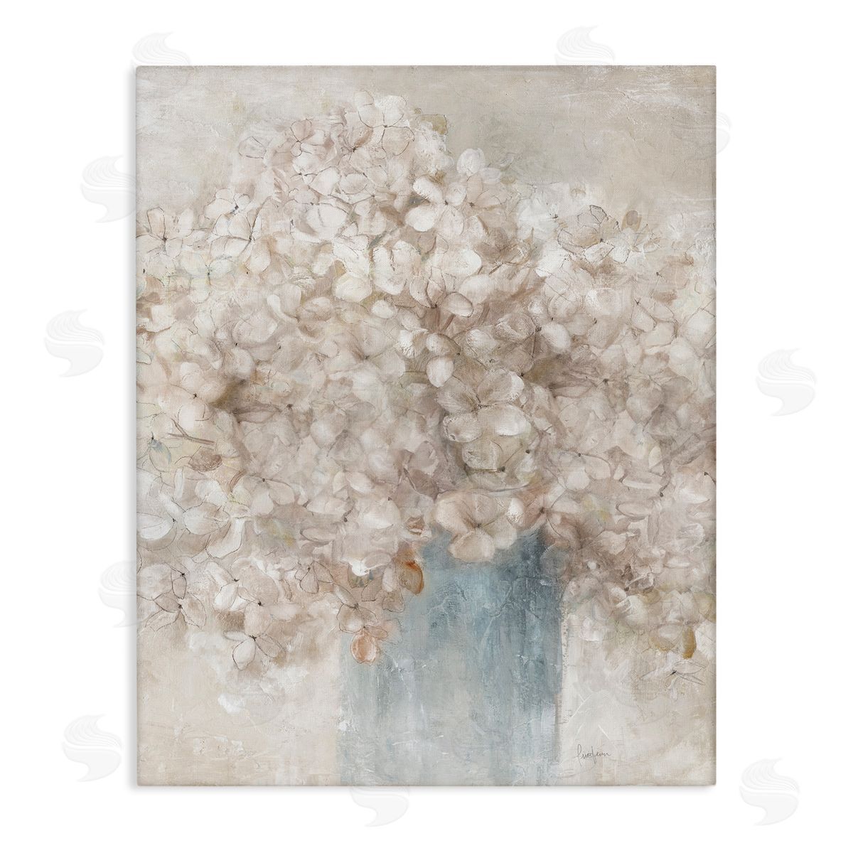 Soft Clouded Bouquet Canvas Wall Art, Home Decor by Livi Finn