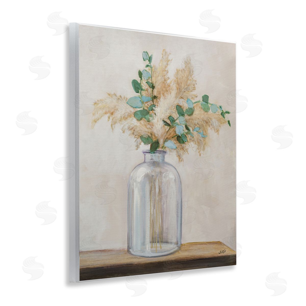 Eucalyptus Herb Vase Wood Plaque Wall Art, Home Decor by Julia Purinton