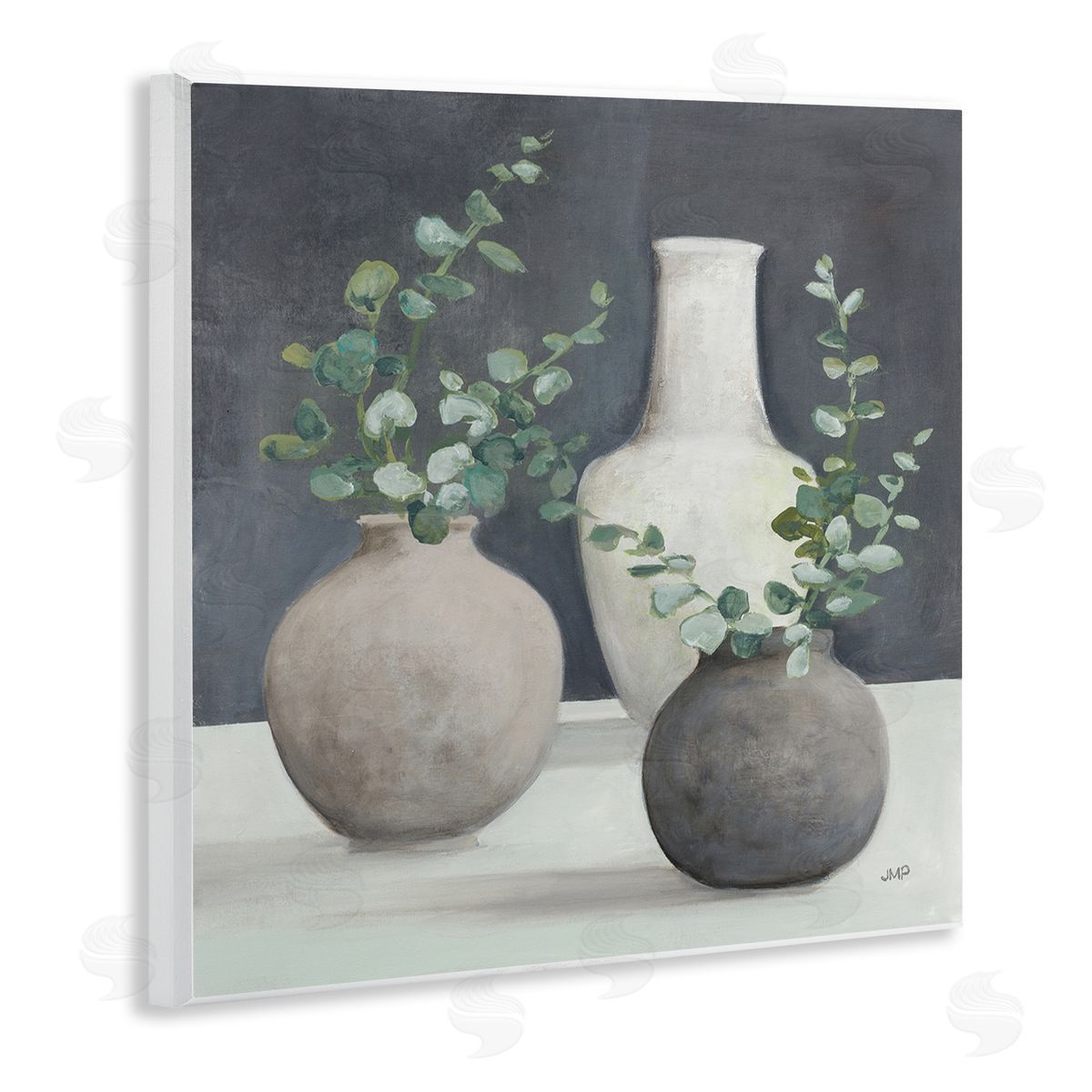 Julia Purinton Fresh Floral Vessels Wooden Wall Plaque Art Print