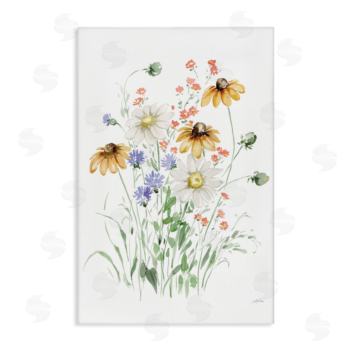 Summer Garden Blooms Canvas Wall Art, Home Decor by Katrina Pete