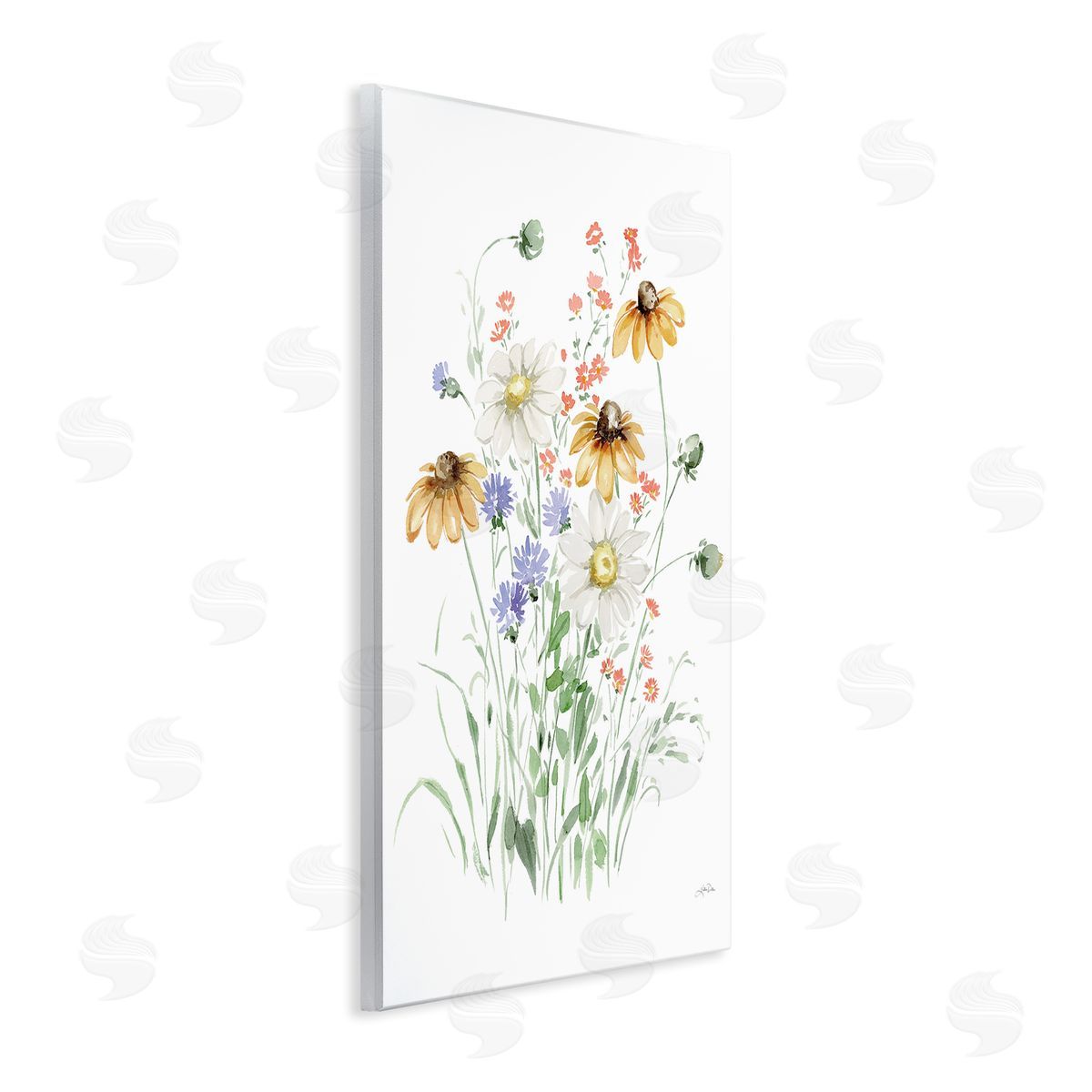 Summer Garden Blooms Wood Plaque Wall Art, Home Decor by Katrina Pete