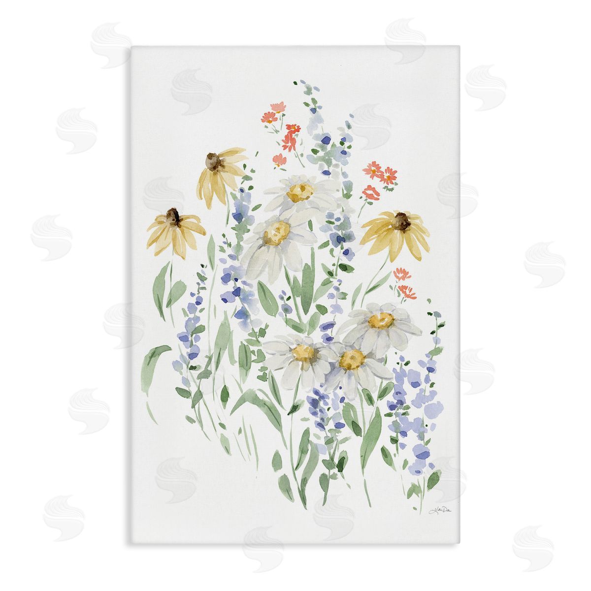 Soft Summer Garden Canvas Wall Art, Home Decor by Katrina Pete