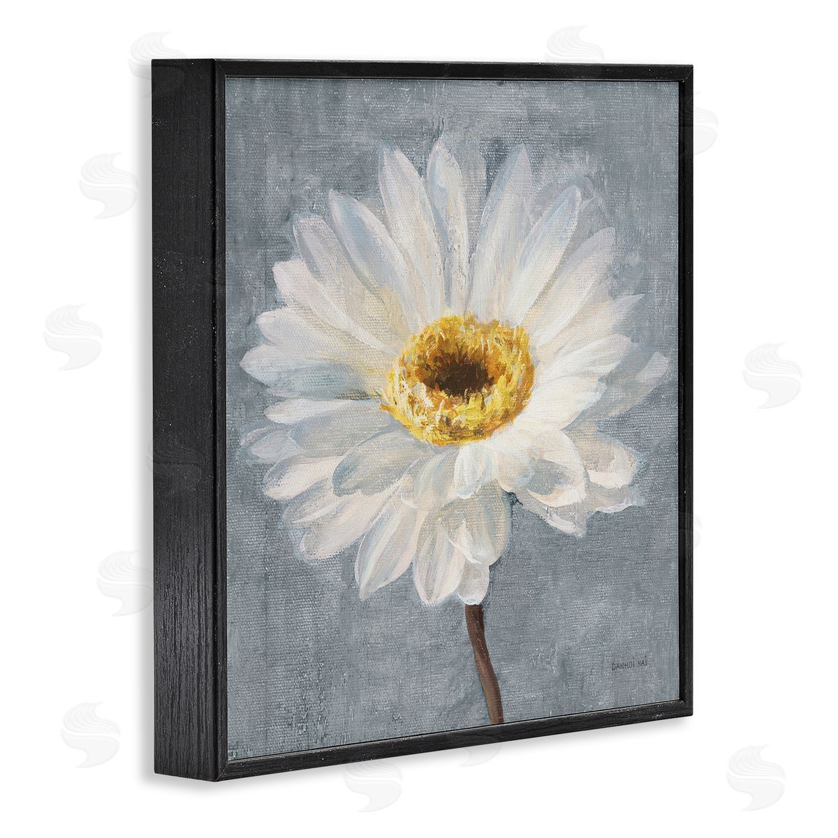 Danhui Nai Paris Blossom on Grey Black Framed Giclee Wall Art Print