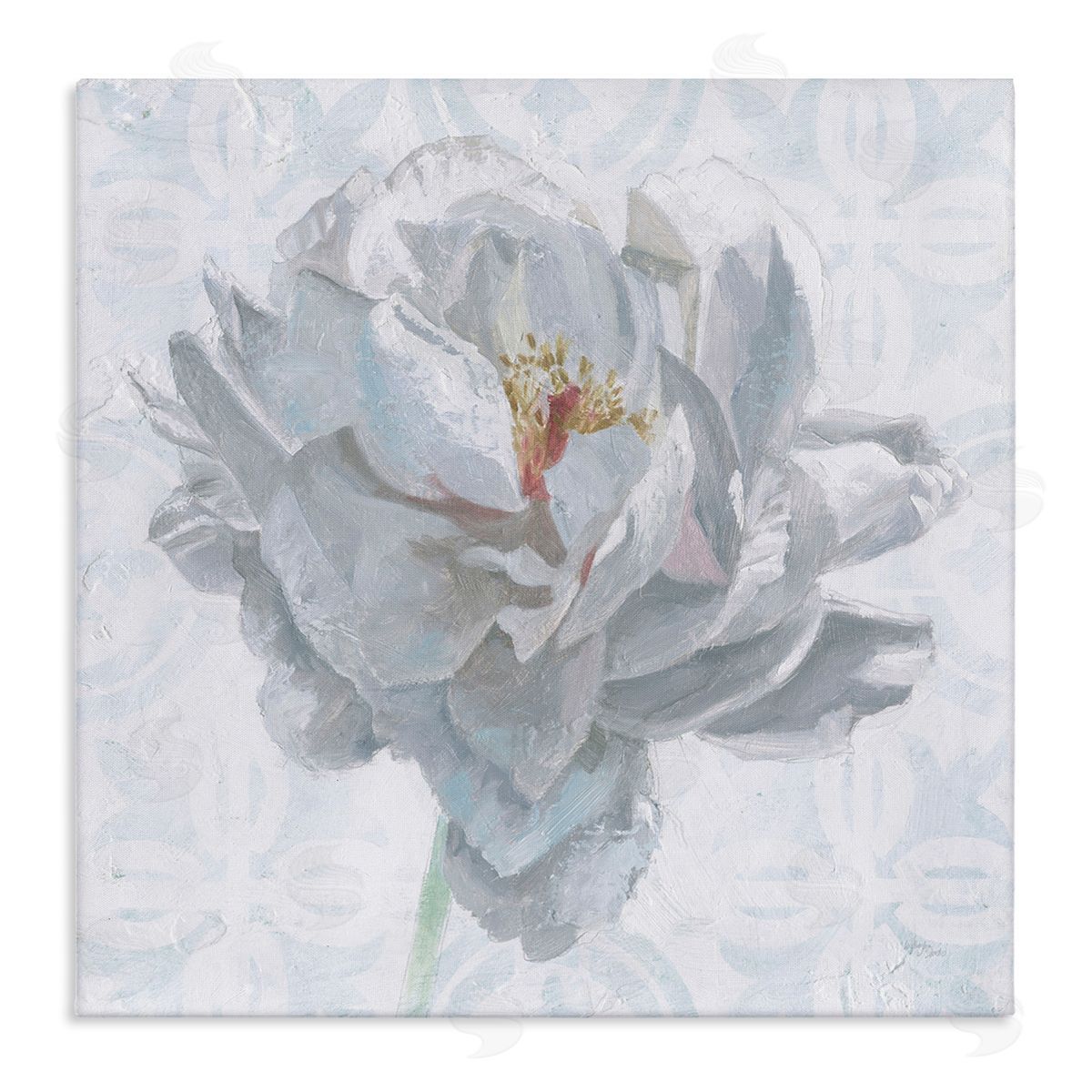 White Sublime Peony Canvas Wall Art, Home Decor by Wellington Studio