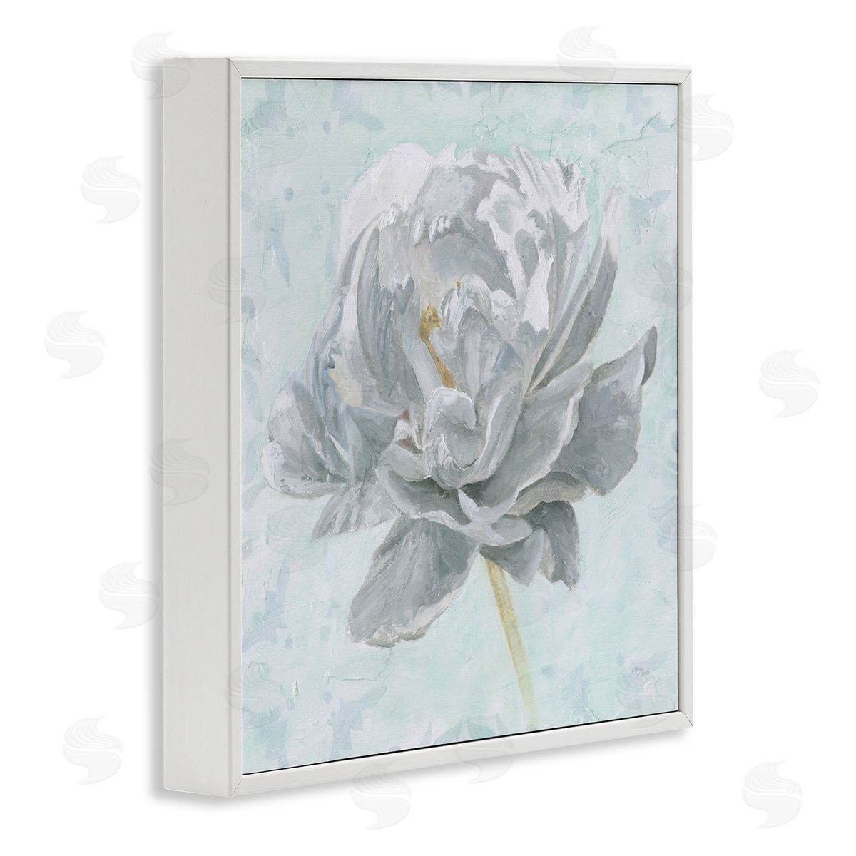 Sublime Peony Bloom White Frame Print Wall Art, Home Decor by Wellington Studio