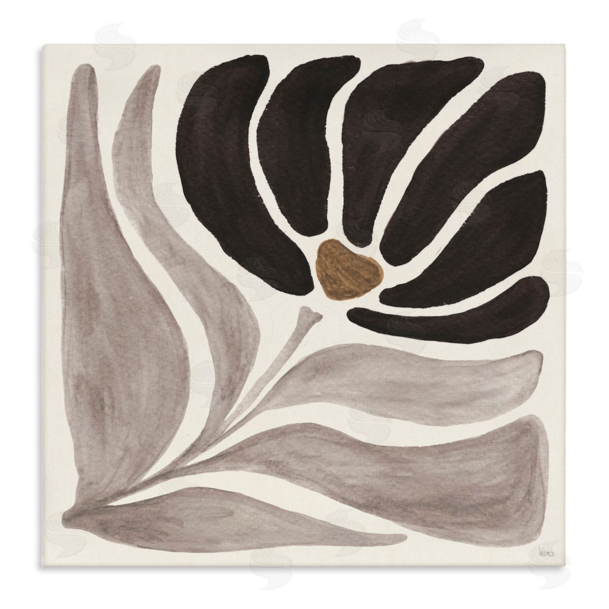 Modern Neutral Bloom Canvas Wall Art, Home Decor by Veronique Charron
