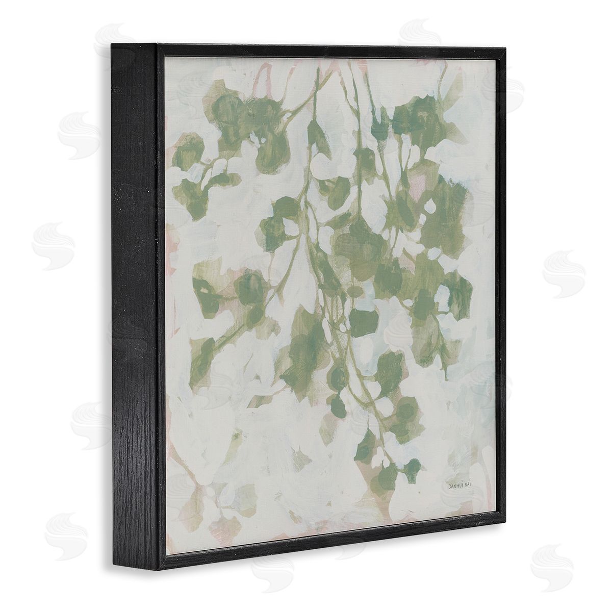 Dancing Leaf Shadows Black Frame Print Wall Art, Home Decor by Danhui Nai