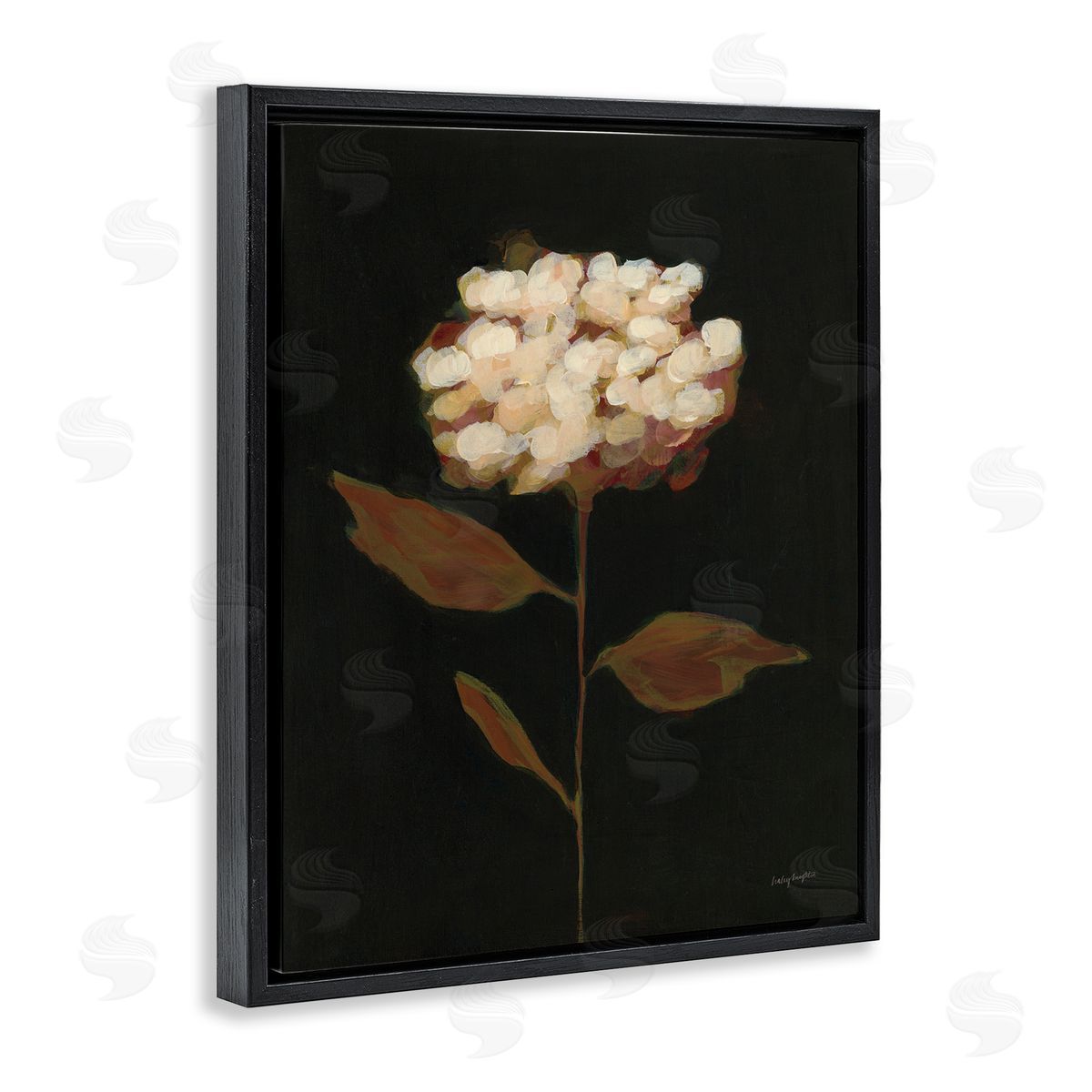 Fade Into Fall Bloom Black Floating Frame Canvas Wall Art, Home Decor by Haley Knighten