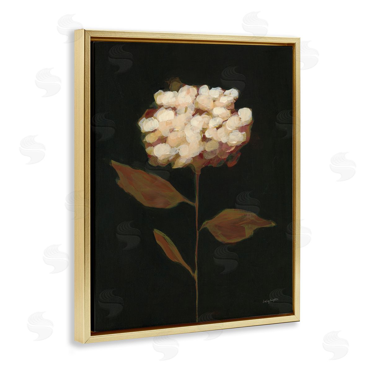 Fade Into Fall Bloom Gold Floating Frame Canvas Wall Art, Home Decor by Haley Knighten