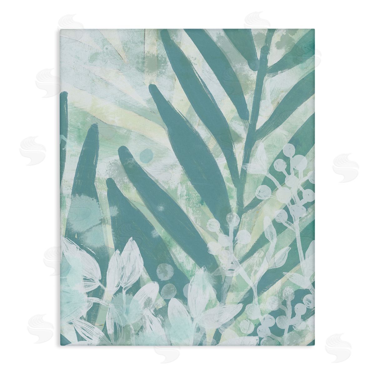 Modern Splatter Palms Canvas Wall Art, Home Decor by June Erica Vess