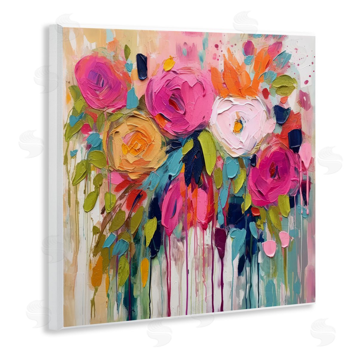 Urban Paint Bouquet Wood Plaque Wall Art, Home Decor by Irena Orlov