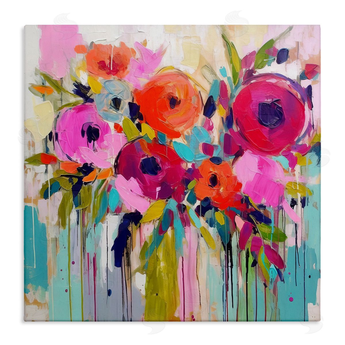 Irena Orlov Bold Drip Roses Canvas Wall Art Print