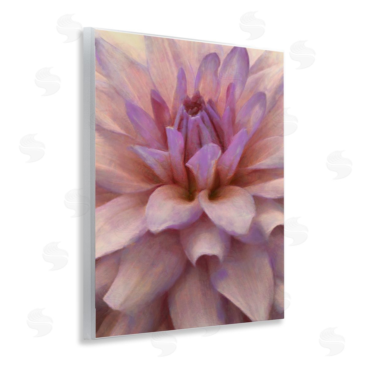 Purple Dahlia Petals Wood Plaque Wall Art, Home Decor by Alonzo Saunders