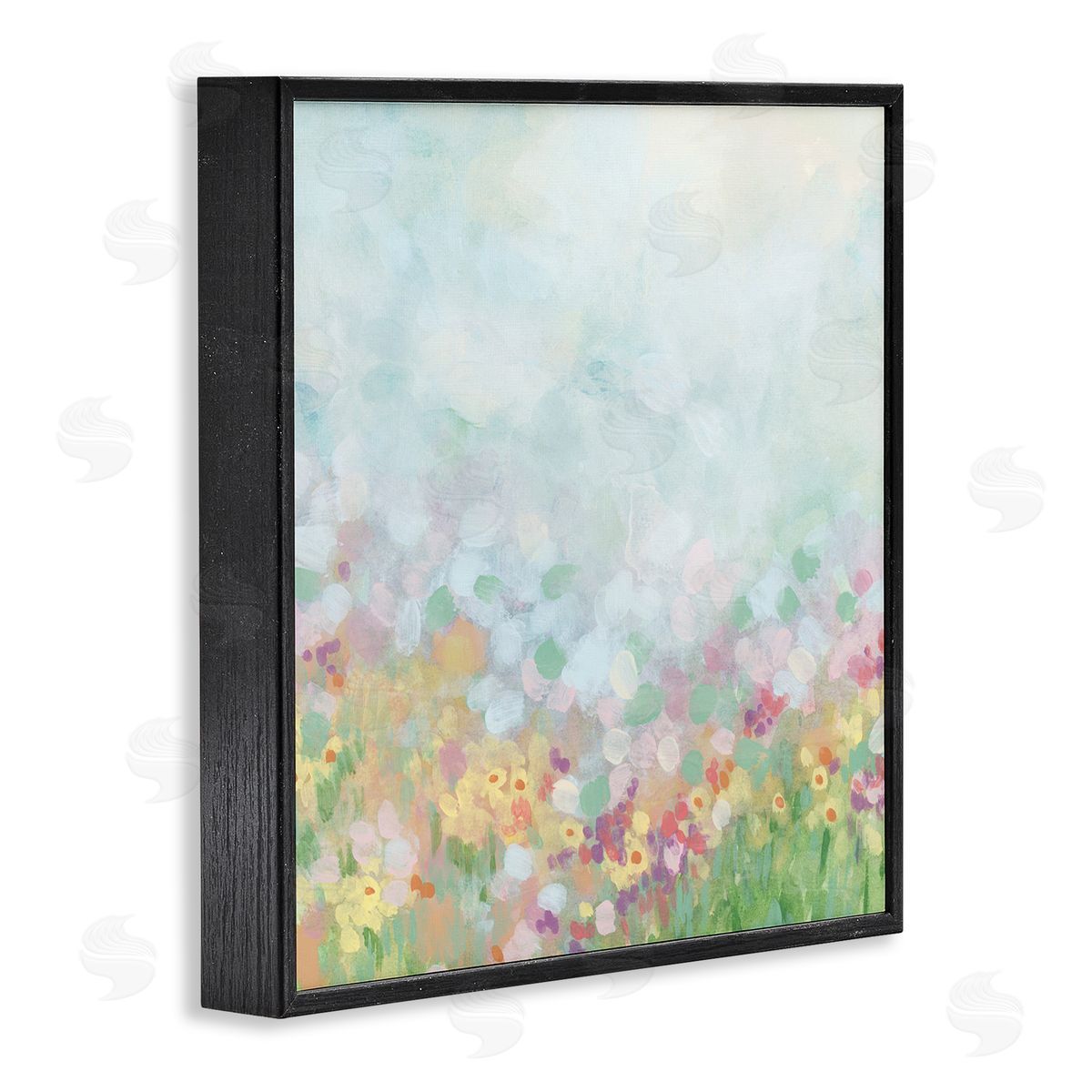 Abstract Daisy Field Black Frame Print Wall Art, Home Decor by June Erica Vess