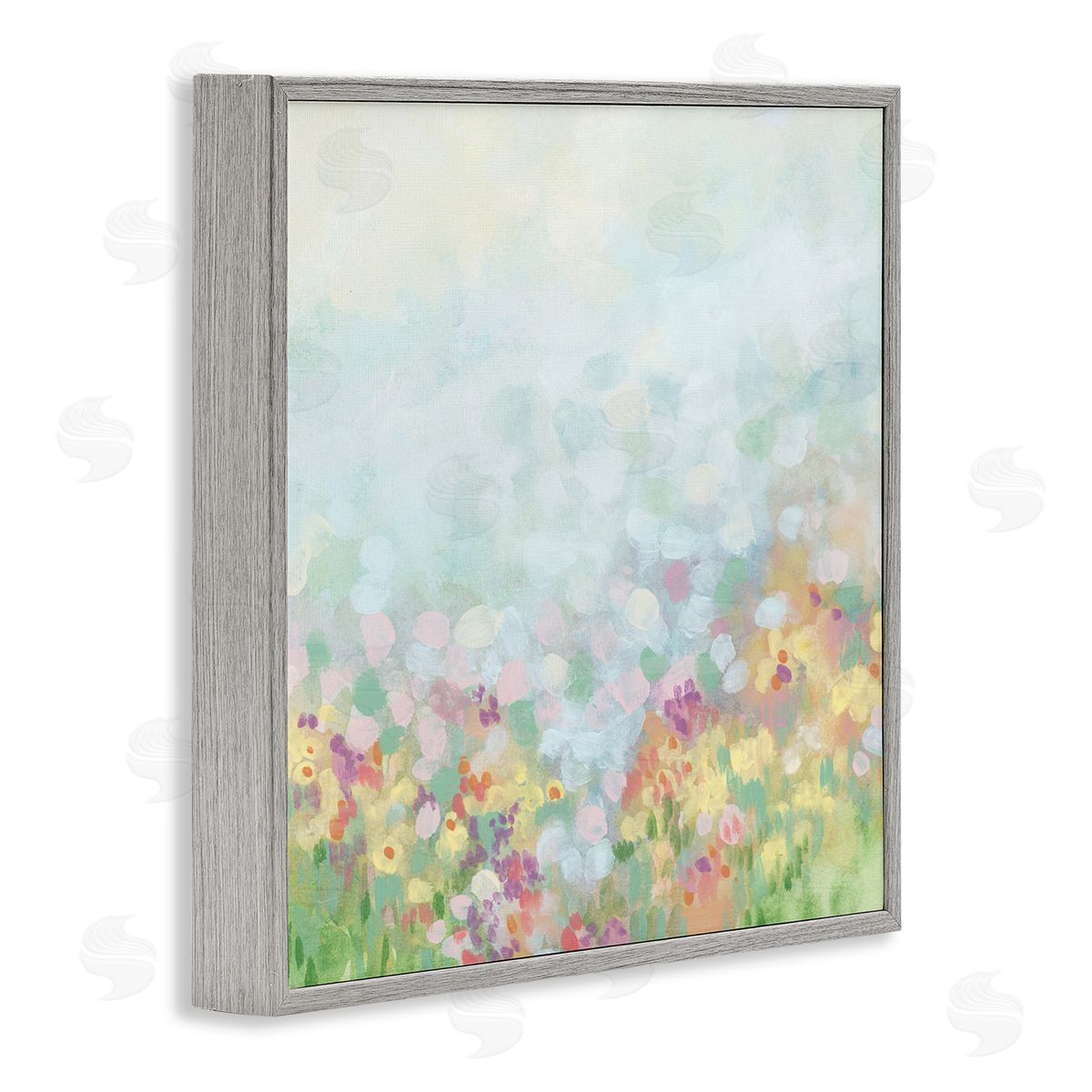 Abstract Soft Meadow Grey Frame Print Wall Art, Home Decor by June Erica Vess