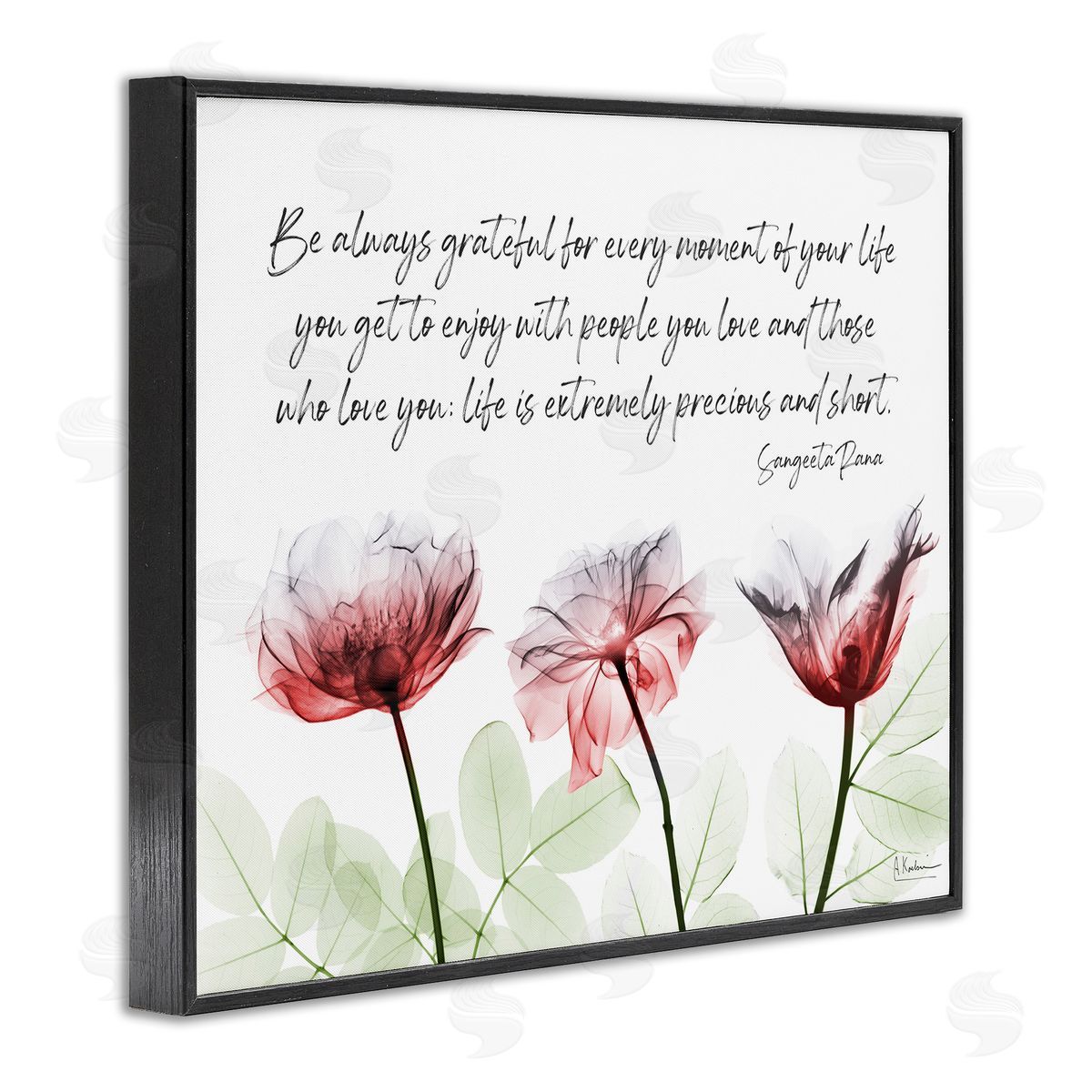 Precious Faith Quote Black Frame Print Wall Art, Home Decor by Albert Koetsier