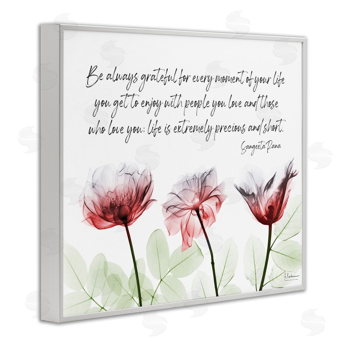 Precious Faith Quote White Frame Print Wall Art, Home Decor by Albert Koetsier